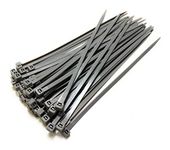 Nylon Plastic Cable Ties Long and Wide Extra Large Zip Ties wrap 50 pieces (Silver, 4.8mm x 300mm)