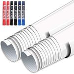 AFMAT Whiteboard Sticker, 11ft Dry Erase Wallpaper, Peel and Stick Whiteboard Contact Paper for Wall, 132'' x 17.3'' White Board Stick on Wall, Dry Erase Board Roll Adhesive, 6 Markers, 2 Rolls WS002