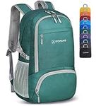 ZOMAKE Lightweight Foldable Backpack - Packable Rucksack 30L Small Packable Backpcks Walking Rucksacks Travel Daypack Water Resistant For Men Women Outdoor Hiking - (Dark Green)