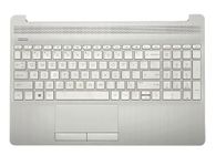 Replacement Upper Case Palmrest Touchpad with Backlight Keyboard Assembly for HP 15T-DW 15-DW 15S-DU Laptop L52022-001 AP2H8000510 Natural Silver