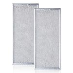 Giliglue Microwave Filter Replacement Compatible With GE WB06X10596, Microwave Vent Filter for Samsung, Whirlpool, Microwave Oven Grease Replace Filters - 13 3/8" x 5 7/8", 2 Pack