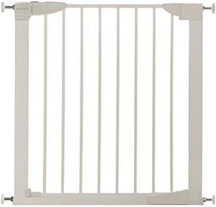 Munchkin Barrière d’Escalier Auto Close, Barrière de Sécurité pour Enfants et Animaux, Fermeture Automatique, Barrière à Pression en Acier pour Portes et Escaliers, Sans Perçage, 76 - 82 cm, Blanche