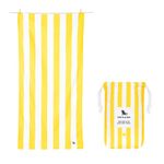 Dock & Bay Beach Towel - Quick Dry, Sand Free - Compact, Lightweight - 100% Recycled - Includes Bag - Cabana - Boracay Yellow - Large (160x90cm, 63x35)