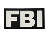 SUVIYA 8x4 inch White FBI Patch for Police Plate Carrier by (White)