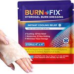 Burn-Fix- 2 Pack-Burn Gel Dressing 4 x 4" Burn Care Cream First Aid Treatment. Immediate Pain Relief Hydrogel Burn Dressing for 1st, 2nd Degree Burns, Razor & Sunburns for Home, Work, Fire, EMS