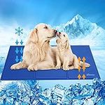 Lauva Dog Cooling Mat Large, Pet Cool Mat Dog Cat Icy Mattress Self Cooling Gel Non-Toxic Cold Bed Mat Chilled Pad Summer Essentials for Dogs Puppy Doggy Kitten Rabbits Animals Human Indoor Outdoor