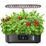 GOLUMUP Hydroponics Growing System 13 Pods Hydro Indoor Herb Garden with LED Light, Plants Germination Kit with Auto Timer, Smart Indoor Gardening System Gardening Gifts for Women