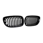 Glossy Black Front Sport Kidney Grille Grill Compatible with BMW 2003-2006 E46 325Ci 330Ci 2-Door LCI 2004 2005