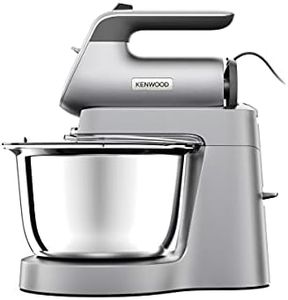 Kenwood Chefette Stand Mixer and Hand Mixer in one, 3,5L Stainless Steel Bowl, Variable Speed + Pulse, 650W, HMP54.​000SI, Silver