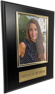 Employee Of the Month Award Plaque. Custom 8"x10" Picture Plaque Holds a 4"x6" Photo. Employee Appreciation Award. Black Matte Finish