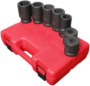 SUNEX International 5697 m 2,5 cm Drive métrique Truck Service Impact Socket Set – 7 PC.