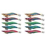 10Pcs Realistic Shrimp and Cuttlefish Design Hard Bait Combat Roach Killing Bait for Saltwater and Freshwater