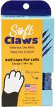 Soft Claws Feline Cat Nail Caps Take-Home Kit, Large, Blue