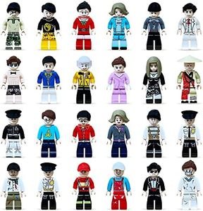 FILDANCO Minifigures Stuffer, 24PCS Minifigures Building Bricks, Mini Figure Toy, MINIFIG People LOT, Kids for Christmas, Birthday Party Supplies, Easter Eggs