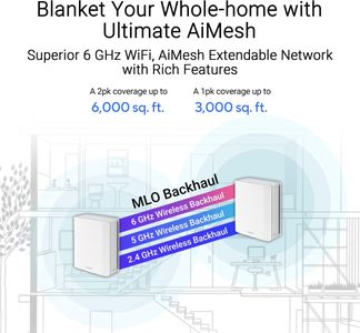 ASUS ZenWiFi BT10 Tri-Band Mesh WiFi System, 3-Pack