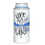 Biddlebee Skinny Can Cooler for Slim Beer & Hard Seltzer | 12oz Double Wall Vacuum Insulated Drink Holder | Beach Gifts for Women | Gifts for Best Friend, Birthday Gift, Girls Trip & Vacation