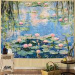 Yeoiat Water Lilies Tapestry Monet 