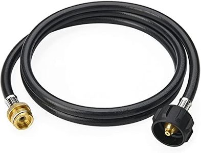 CALPOSE 6 Feet Propane Adapter Hose, 1lb to 20lb Adapter Converts 1lb Appliances to 5-40lb Tanks, Gas Hose for Weber Q, Coleman Grill, Buddy Heaters and More