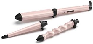 BaByliss Curl & Wave Trio Styler, Multi-styler, Hair waver, Beachy waves, Loose waves, pink 3 in 1 curling wand