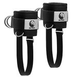 Slim Panda Ankle Straps for Kickbacks,Leg Extension Gym Cable Machines with Double D-Ring Workout Ankle Straps for Cable Machines