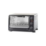 Bajaj 2200 TMSS 22 Litre Oven Toaster Griller (22 litres OTG) with Motorised Rotisserie & Stainless Steel Body, Black & Silver