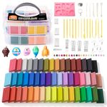 Shuttle Art Polymer Clay, 50 Colors Oven Bake Modeling Clay, Creative Clay Kit with 19 Clay Tools and 10 Kinds of Accessories, Non-Toxic, Non-Sticky, Ideal DIY Art Craft Clay Gift for Kids Adults