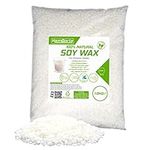 HemBorta® Soy Wax Premium Container Candle Wax 1KG, 100% Natural Vegan Friendly & Biodegradable Soy Wax for Candle Making, Pure Soy Candle Wax for Making Candles, SOYA Wax Pellets 1Kg