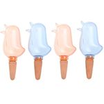 ACAMPTAR 4 Pcs Bird Shape Clear Plant Waterer Clear Self Watering Devices Globes, Houseplant Watering Bulbs Plant Watering Spikes Automatic Drip Irrigation Water Stakes System