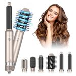 Hair Styler 6 in 1, Layhou Hot Air Styler Set, Hair Dryer Brush Warm Air Comb Automatic Curling Iron Straightening Brush Hair Styling Tool Straighten Curl and Blow Dry Hair