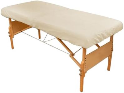 Body Linen Comfort Deluxe Flannel Massage Table Fitted Sheet. Premium Quality 100% Cotton Therapy Table Sheets. Elastic All Around for a Great Fit on Your Massage Bed - Color: Natural