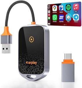 Bearway Wireless CarPlay Adapter for iPhone, 5.8GHz Carplay Wireless Adapter Converts Wired to Wireless, Plug & Play, No Latency, Fast Stable Connect to iOS 10+, Fit for Cars from 2015
