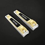 DOCOSS Stainless Steel Nail Cutter For Men and Women,Nail Clippers,Pack Of 2 (Gold)