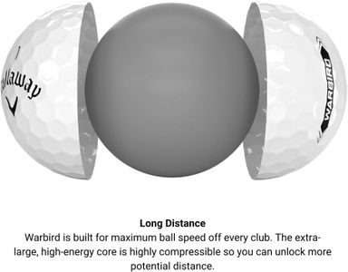Callaway Warbird Golf Balls – White, High-Energy Distance