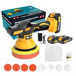 Conentool 21V Cordless Car Buffer Polisher with 2 * 2.0Ah Batteries- 6 Inch Portable Polishing Waxer Machine Kit (2)