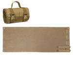 Wind Tour Outdoor Camping Tactical Training Shooting Mat Anti Slip Pad, Waterproof and Moisture-Proof Folding Mat Picnic Blanket Portable with Carry Strap (Khaki)
