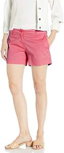 NAUTICA Women's Comfort Tailored Stretch Cotton Solid and Novelty Short, Carnation, 0