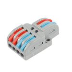 XELYTON Wire Clip Connector, Universal Connection Terminals, Circuit Inline Splices Electric Connectors, Quick Connect & Freely Assemble Electrical Splicing Kit for Compact (2 In 4 Out, 3)