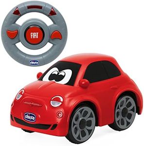 Chicco Auto sportiva con telecomando Fiat 500 RC Chicco Telecomandato con Volante Intuitivo, Veicolo a Motore Radiocomandato Con Suoni e Clacson - Giocattoli per Bambini dai 2 anni in su - Rosso