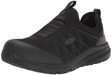 KEEN Utility Men's Vista Energy Shift Low Height Composite Toe ESD Slip on Industrial Work Shoes, Black/Black, 11