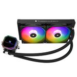 Thermalright Frozen Prism 240 Black ARGB AIO CPU Water Cooler with Dual PWM Fans, Water Pump Speed is 3300RPM,S-FDB Bearing, for AMD AM4/AM5,Intel LGA1150/1155/1200/1700/2011(Black ARGB)