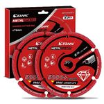 EZARC Diamond Cutting Wheel 76×10 mm for Metal, Cut Off Wheel with 5000+ Cuts on Rebar, Steel, Iron and INOX, 2 Pack