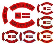 DIYEMB 6 Pack Custom Embroidered Biker Patches, Personalized Embroidery Rocker Patch Rider Motorcycle Patches for Veterans Vest or Jacket (Red)