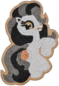 Continuum Games Mosaic Box Natural Stone Arts and Crafts Picture Puzzles DIY Craft Kit for Adults and Kids - Pony