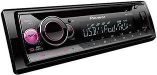 Pioneer DEH-S220UI 1DIN RDS Car Radio with Red Button Lighting, White Display, Android Support, iPhone Control, 5-Band Equalizer, CD, MP3, USB, AUX Input, ARC App