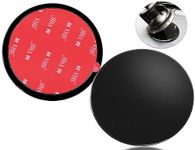 2 Pack 95mm Adhesive Dashboard Pad Mounting Disk, 3.74" Universal Suction Cup Mounting Disc, Adhesive Sat Nav Base Plate, for Car Sat Nav Garmin GPS Magellan Dash Cam Bracket Stand Stick, Black