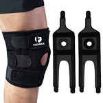 FASHNEX Neoprene Premium Knee Support Open Patella, Breathable Knee Cap Brace for Arthritis, Pain Relief, Sports for Men & Women - 1 Pair (Black), Free Size (Black)