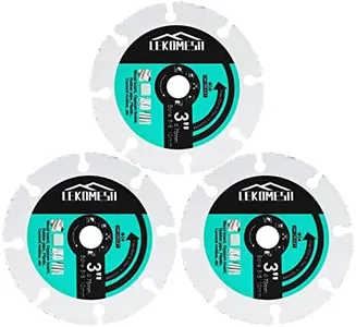 LEKOMESH Circular Saw Blade 3In/75mm x Arbor 3/8In/10mm Carbide Wood Cutting Disc for Wood, Gypsum Board, Fiberglass, Rubber Pipe, Plastic, Cement Residue, 3pcs