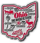 Ohio Premium State Magnet by Classic Magnets, 2.2" x 2.4", Collectible Souvenirs Made in The USA