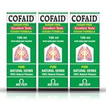 Cofaid Liquid, An Herbal Expectorant Formula With Natural Extracts Of Yashtimadhu, Shunthi To Relieve Cough, Tuberculosis, Rhinitis, Asthma |Sugar Free Herbal 100Ml Syrup (Pack of 3)