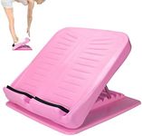 JADE KIT Slant Board Calf Stretcher Adjustable 4 Angles Anti Slip Incline Board for Stretching, Ankle Stretch Board Calf Stretch Incline Board for Heel, Hamstring, Achilles, Leg Calves, Pink